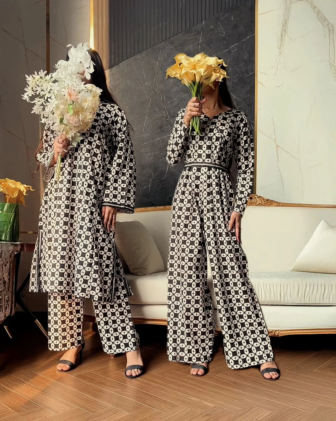2 Piece - Printed Khaddar Suit Unstitched | UNFF-005 - Sha Posh Textile