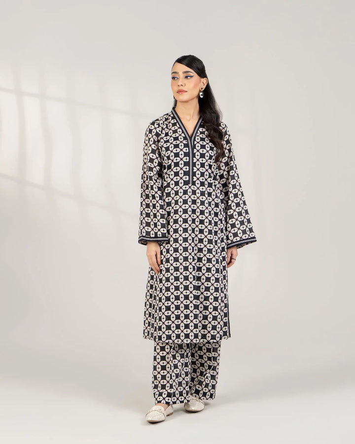 2 Piece - Printed Khaddar Suit Unstitched | UNFF-005 - Sha Posh Textile