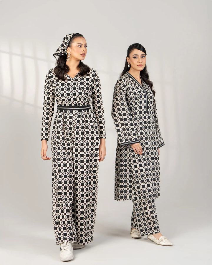 2 Piece - Printed Khaddar Suit Unstitched | UNFF-005 - Sha Posh Textile