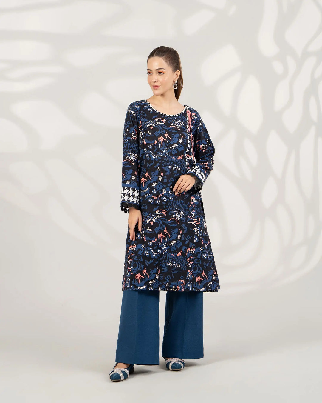 2 Piece - Printed Khaddar Suit Unstitched | UNFF-012 - Sha Posh Textile