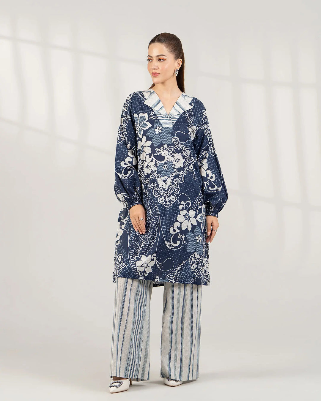 2 Piece - Printed Khaddar Suit Unstitched | UNFF-016 - Sha Posh Textile