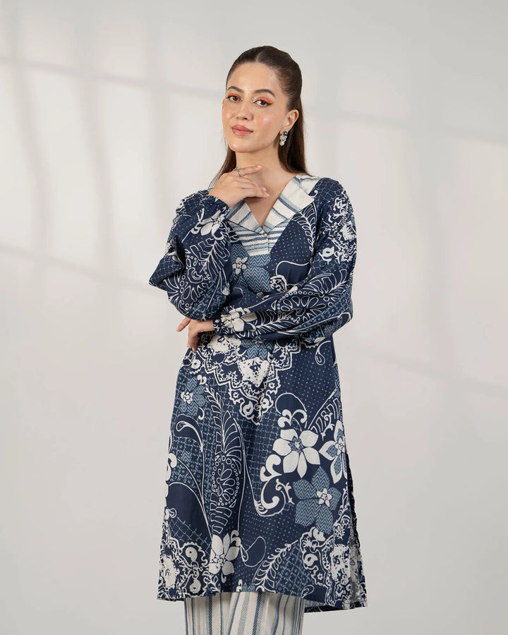 2 Piece - Printed Khaddar Suit Unstitched | UNFF-016 - Sha Posh Textile
