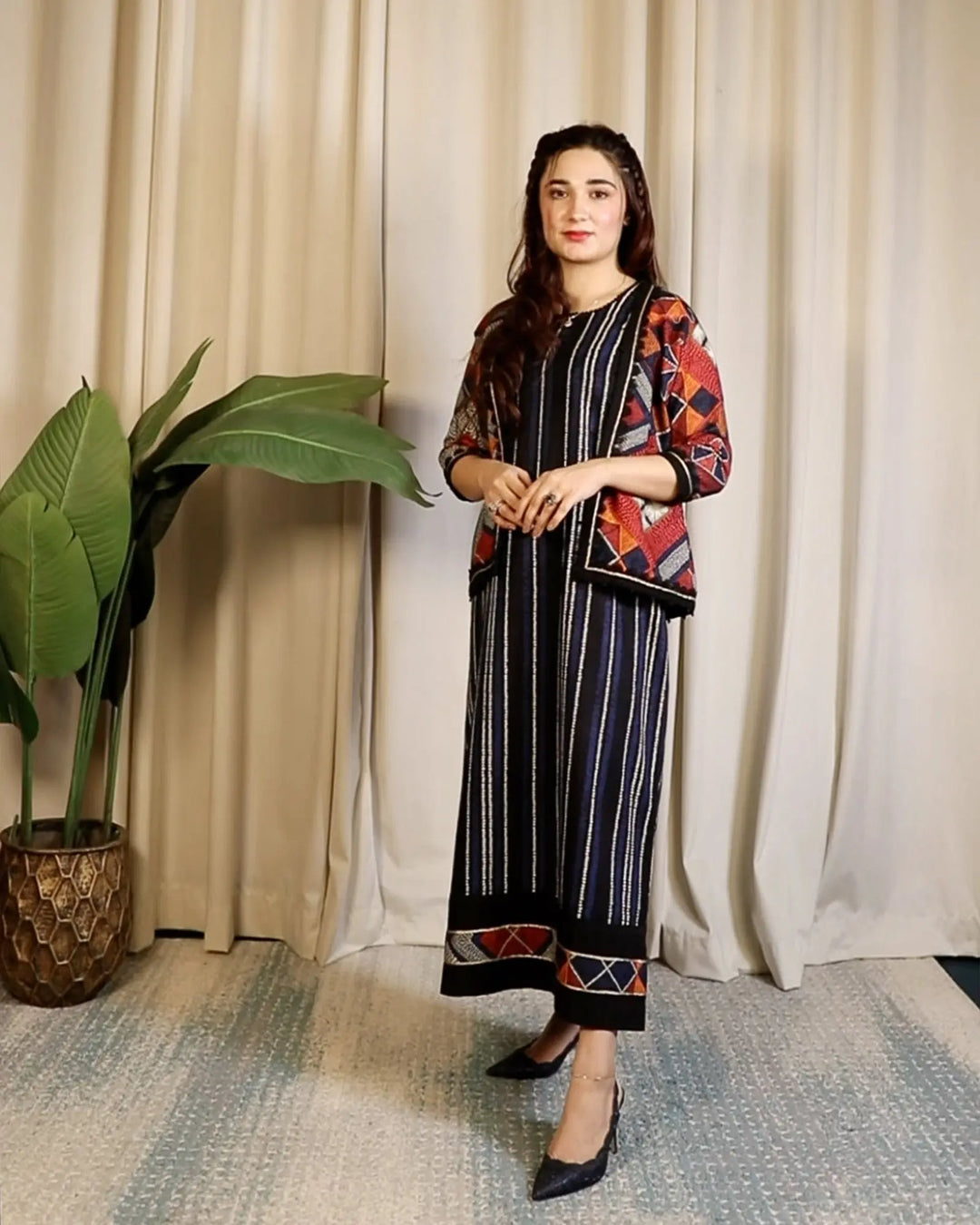 2 Piece - Printed Khaddar Suit Unstitched | UNFF-017 - Sha Posh Textile