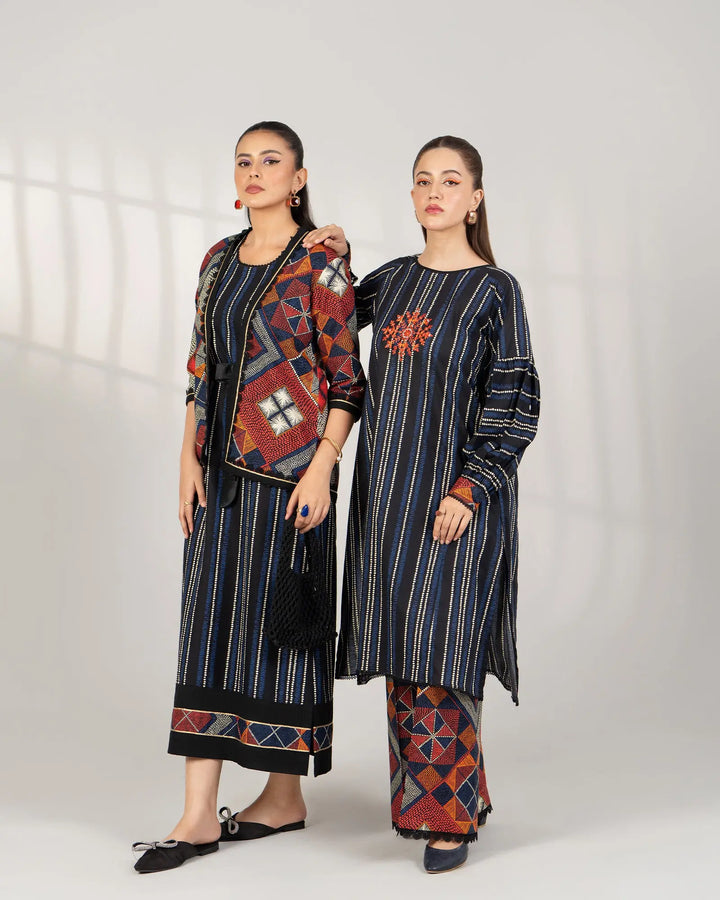 2 Piece - Printed Khaddar Suit Unstitched | UNFF-017 - Sha Posh Textile