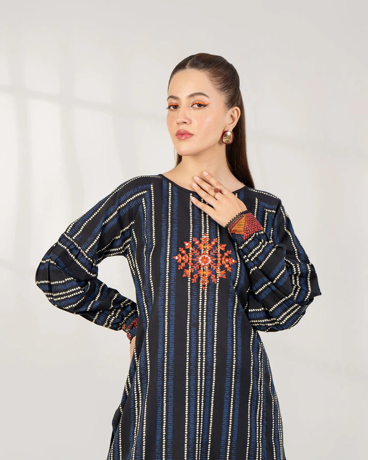 2 Piece - Printed Khaddar Suit Unstitched | UNFF-017 - Sha Posh Textile