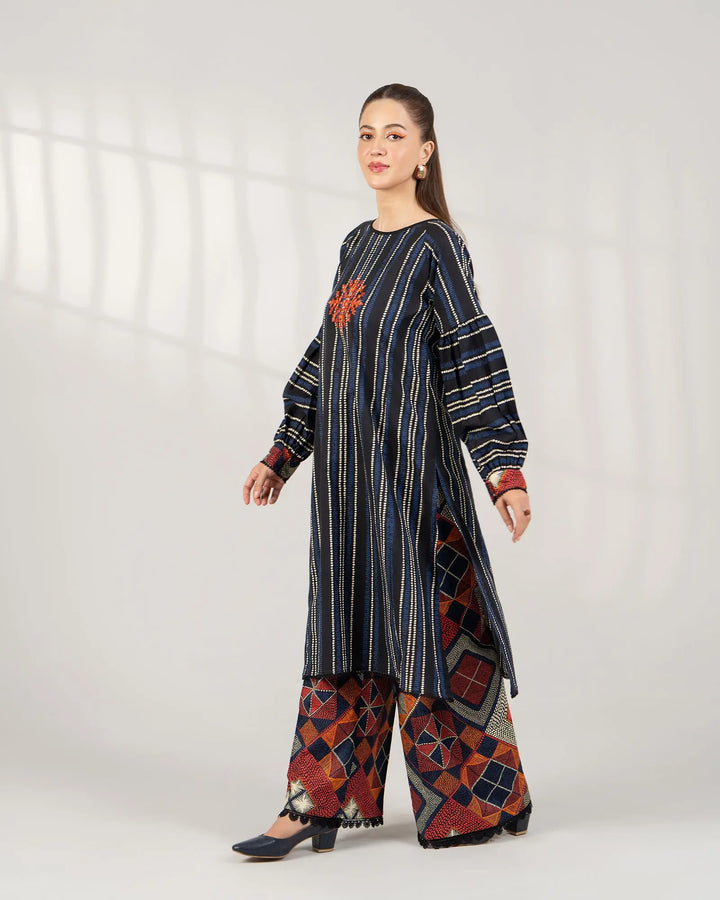 2 Piece - Printed Khaddar Suit Unstitched | UNFF-017 - Sha Posh Textile