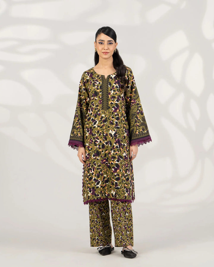 2 Piece - Printed Khaddar Suit Unstitched | UNFF-021 - Sha Posh Textile