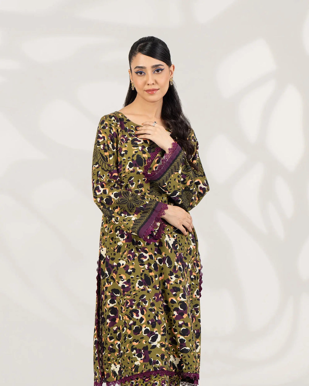 2 Piece - Printed Khaddar Suit Unstitched | UNFF-021 - Sha Posh Textile