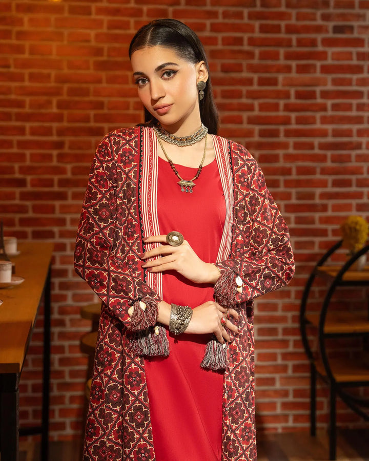 2 Piece - Printed Khaddar Suit Unstitched | UNFF003-KD - Sha Posh Textile