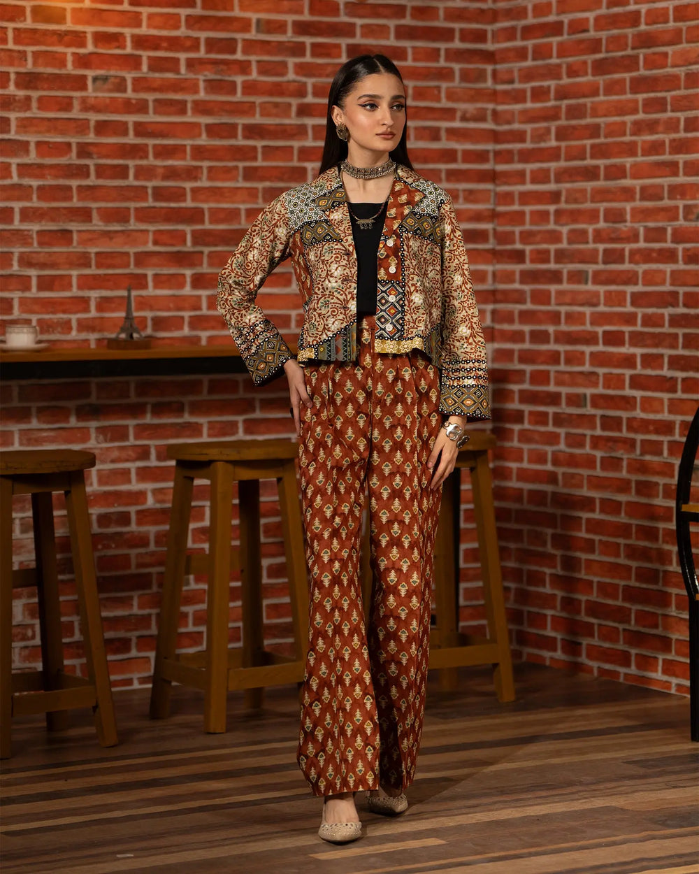 2 Piece - Printed Khaddar Suit Unstitched | UNFF014-KD - Sha Posh Textile