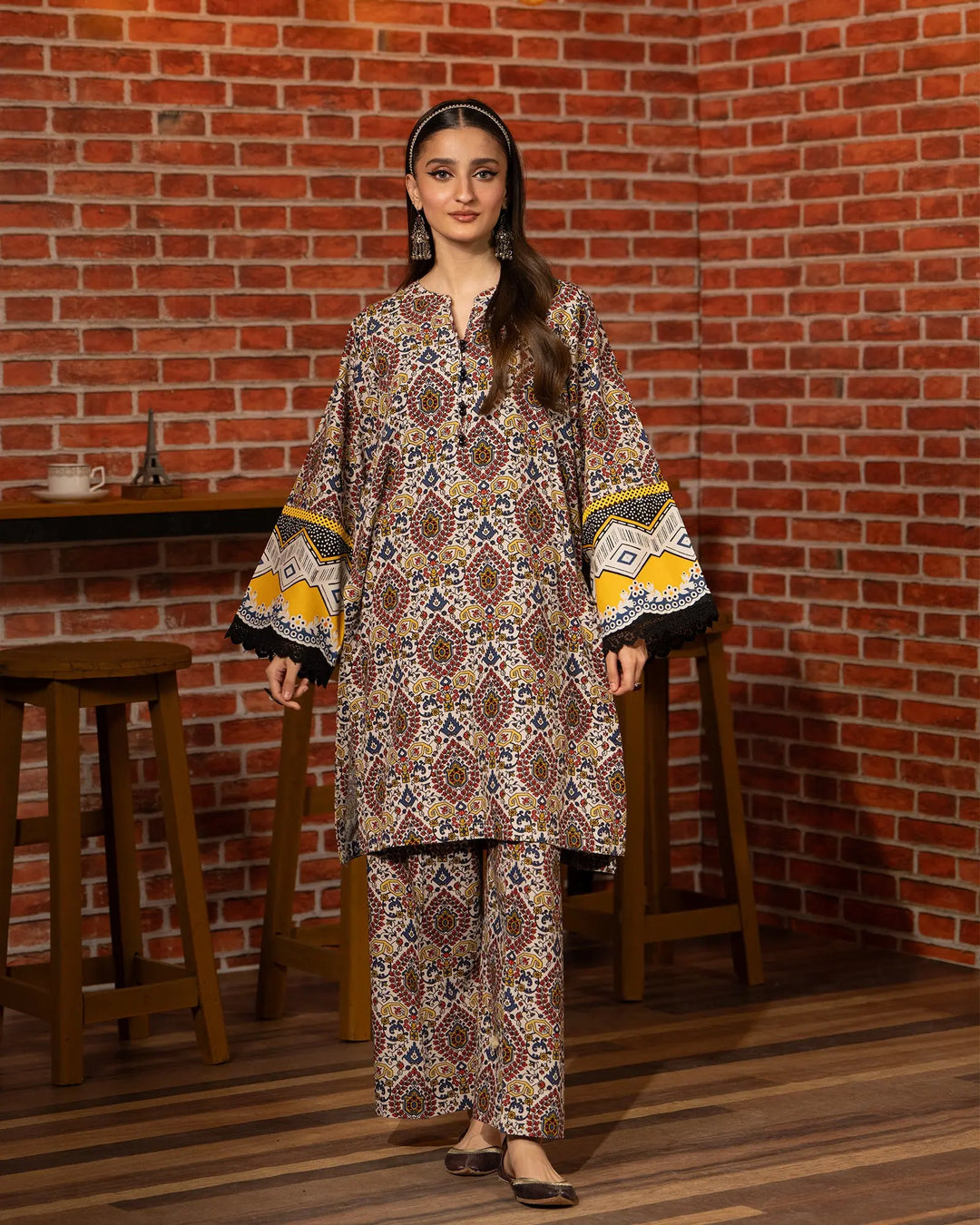 2 Piece - Printed Khaddar Suit Unstitched | UNFF022-KD - Sha Posh Textile