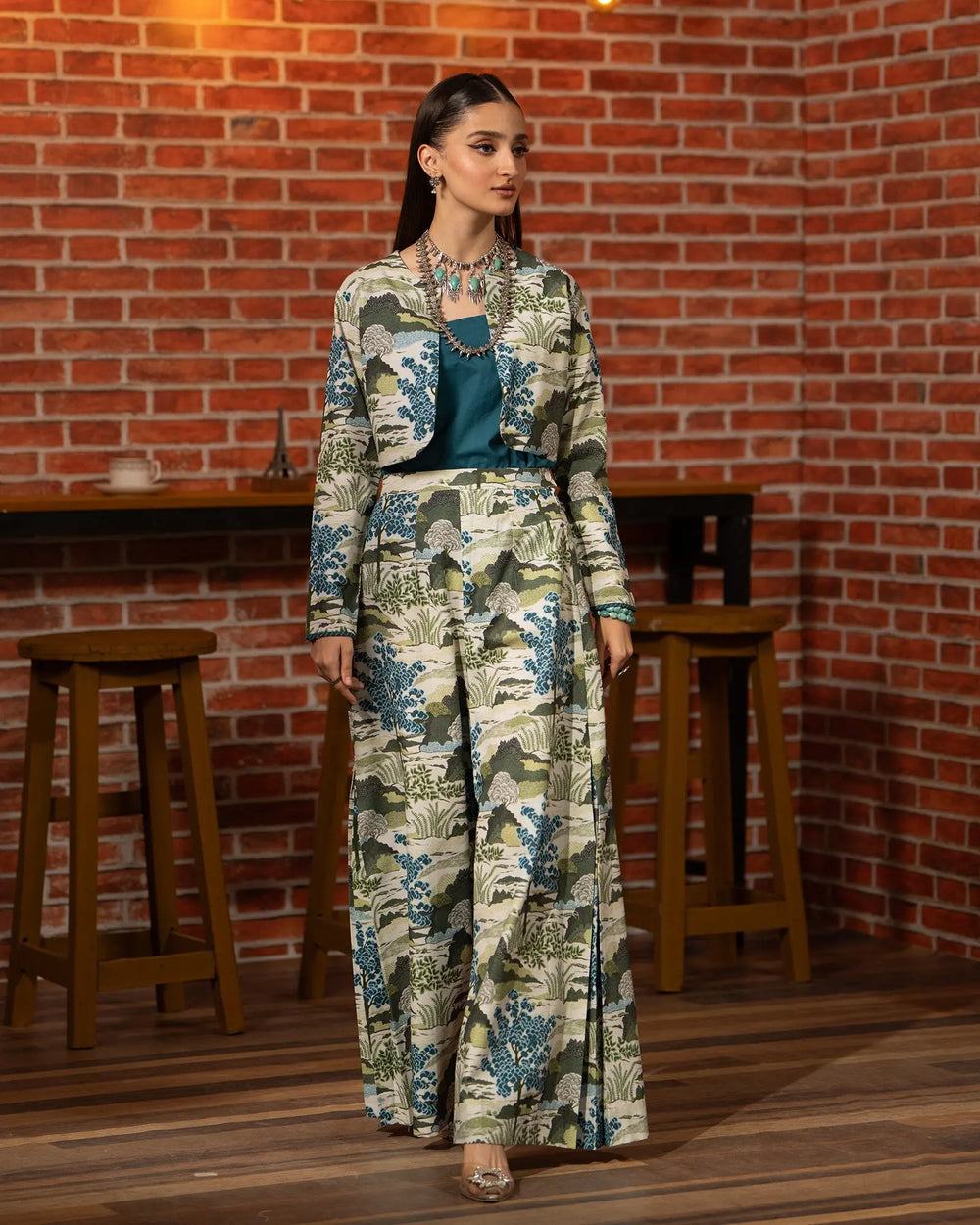 2 Piece - Printed Khaddar Suit Unstitched | UNFF025-KD - Sha Posh Textile