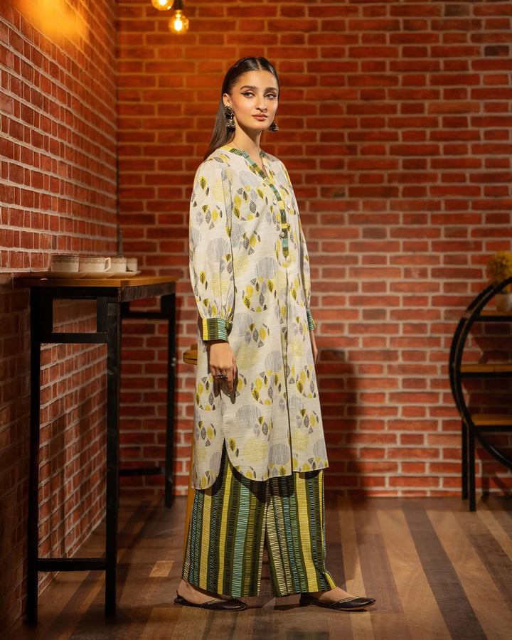 2 Piece - Printed Khaddar Suit Unstitched | UNFF027-KD - Sha Posh Textile