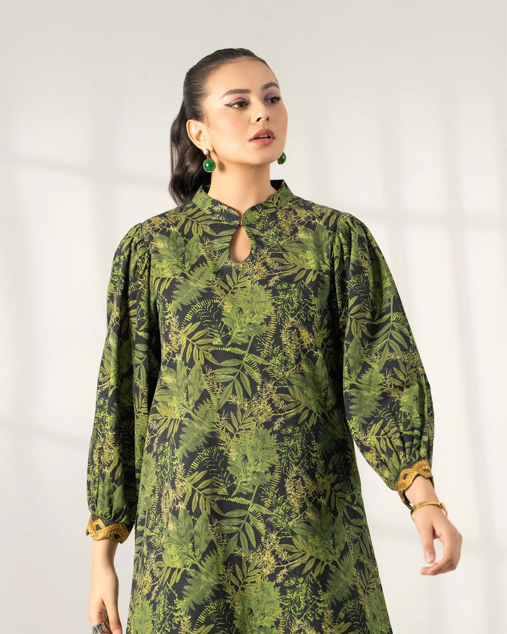 2 Piece - Printed Khaddar Suit Unstitiched | UNFF040-KD - Sha Posh Textile