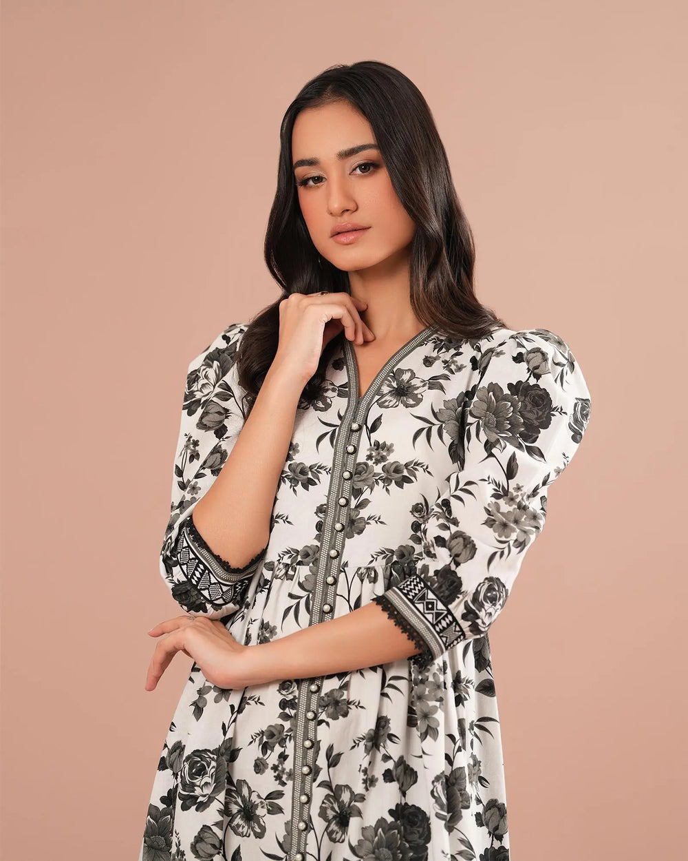 2 Piece - Printed Lawn Suit Unstitched | UNFF0101-K.CT Sha Posh Textile