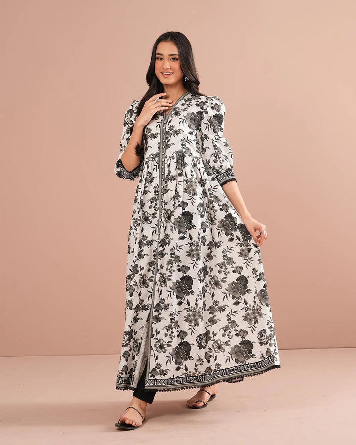 2 Piece - Printed Lawn Suit Unstitched | UNFF0101-K.CT Sha Posh Textile