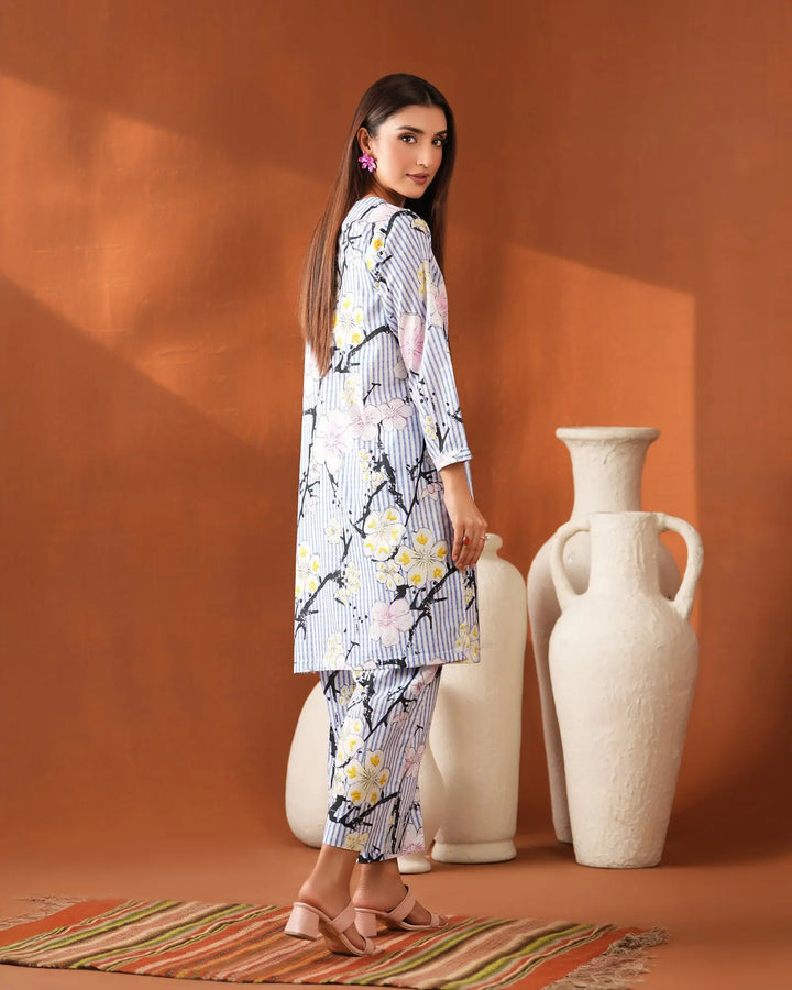 2-Piece Ready-to-Wear Cambric Cotton Suit | 36066-FU-K.CT Sha Posh Textile