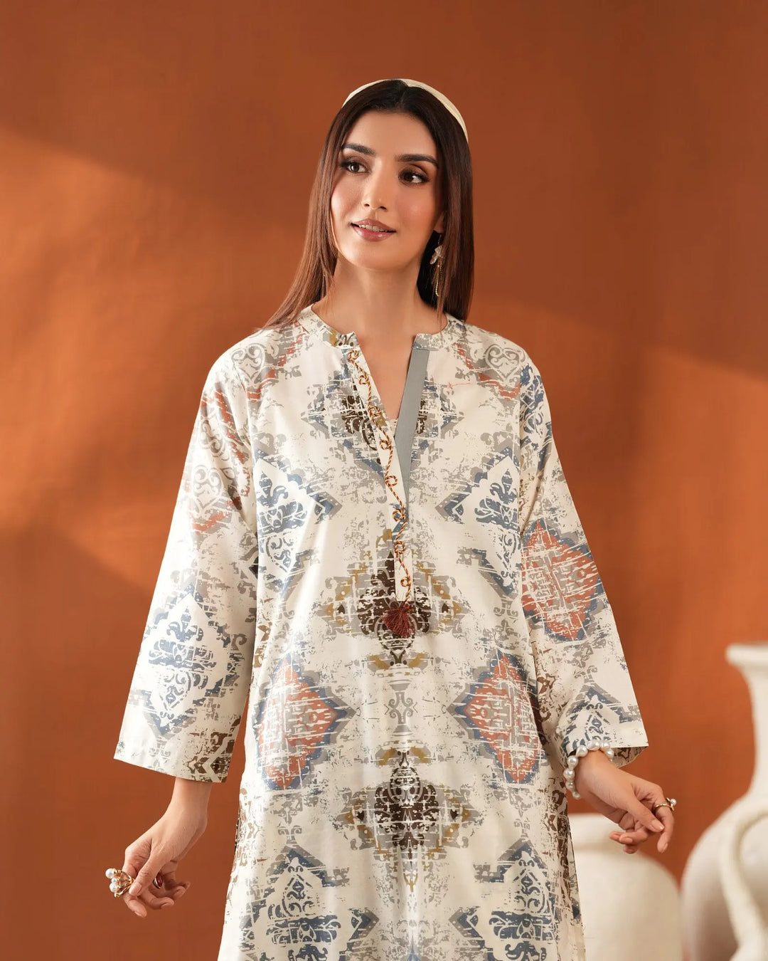 2-Piece Ready-to-Wear Cambric Cotton Suit | 36074-FU-K.CT Sha Posh Textile