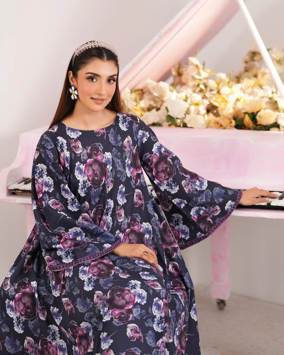 2-Piece Ready-to-Wear Cotton Frock | 17242-IG-CT Sha Posh Textile
