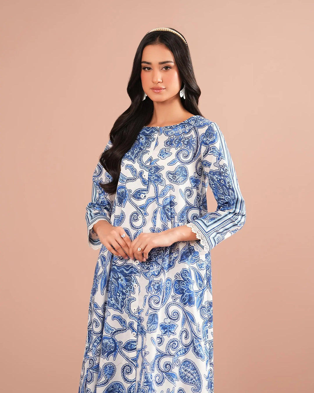2-Piece Ready-to-Wear Cotton Frock | 17333-IG-CT Sha Posh Textile