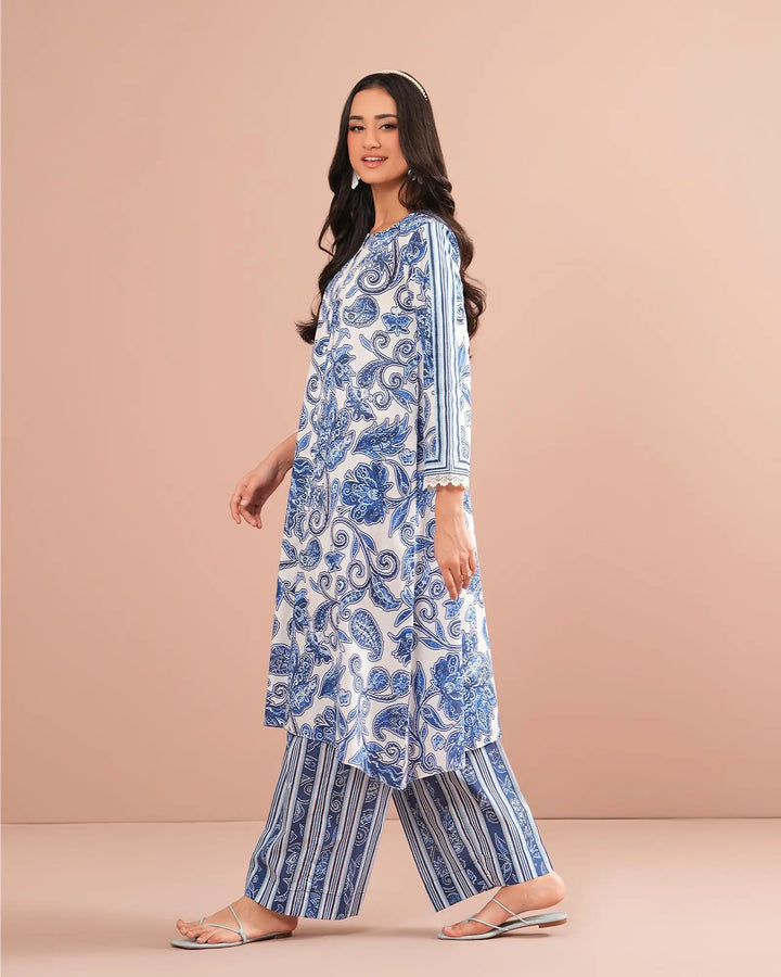 2-Piece Ready-to-Wear Cotton Frock | 17333-IG-CT Sha Posh Textile