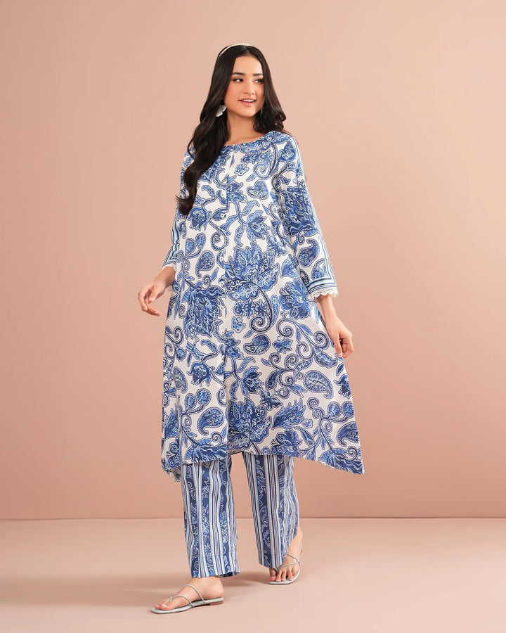 2-Piece Ready-to-Wear Cotton Frock | 17333-IG-CT Sha Posh Textile
