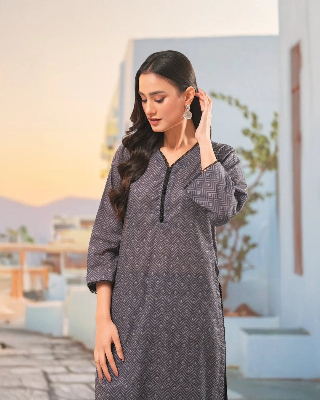 2-Piece Ready-to-Wear Cotton Suit | 1096-ST-CT Sha Posh Textile