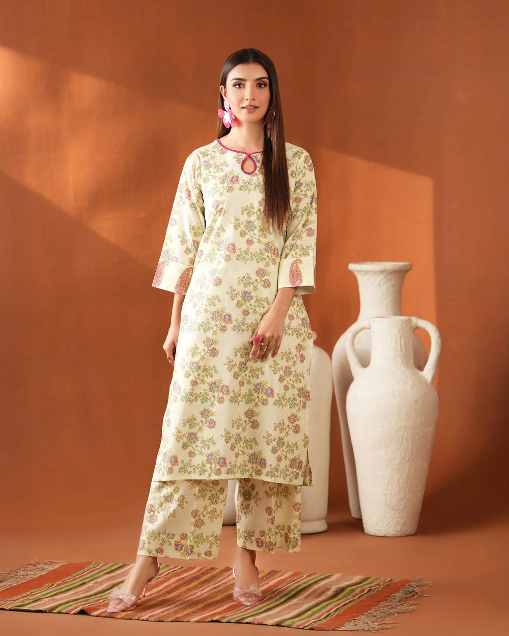 2-Piece Ready-to-Wear Cotton Suit | 17257-IG-CT Sha Posh Textile