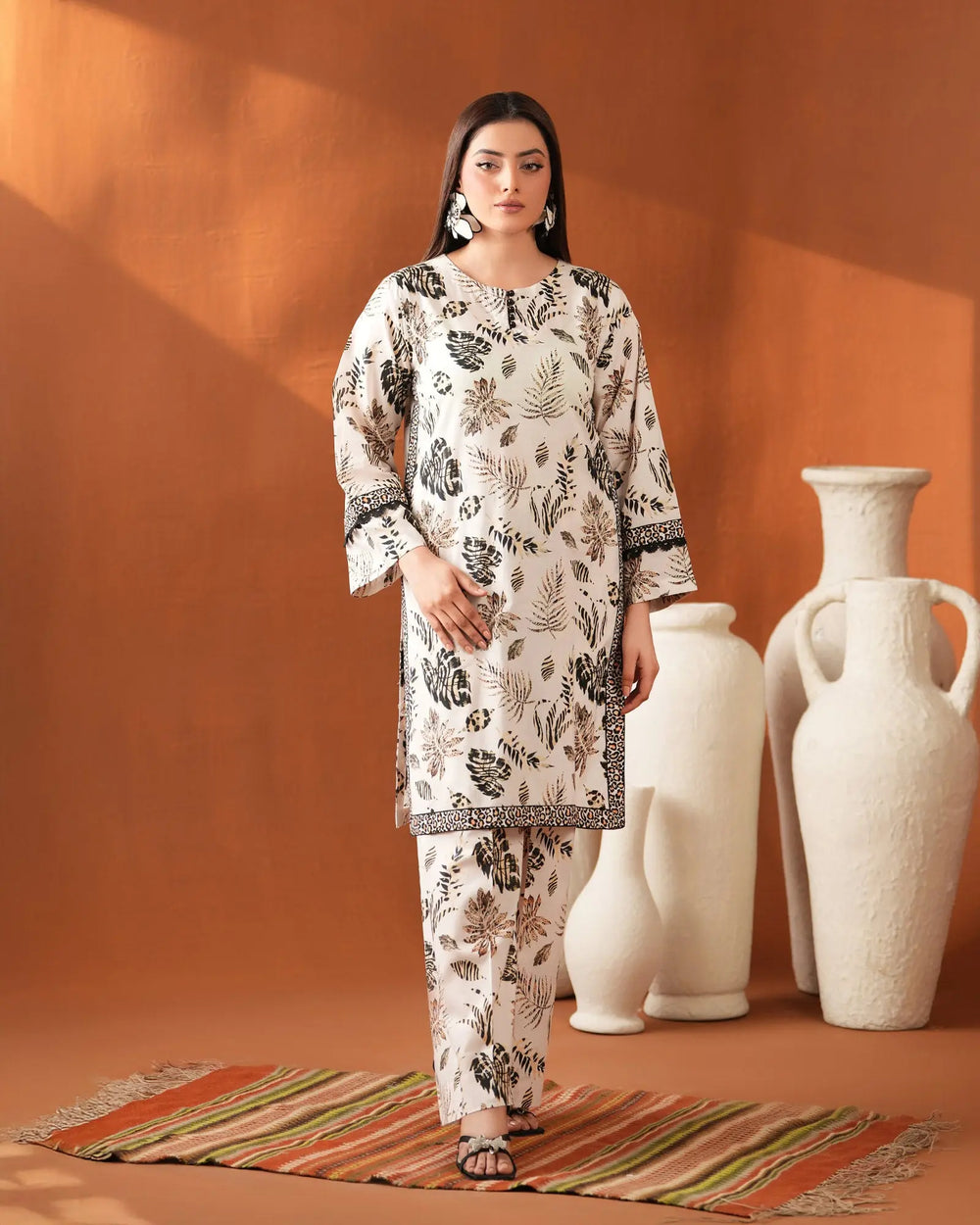 2-Piece Ready-to-Wear Cotton Suit | 17281-IG-CT Sha Posh Textile
