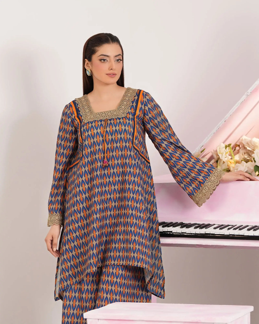 2-Piece Ready-to-Wear Cotton Suit | 17307-IG-CT Sha Posh Textile