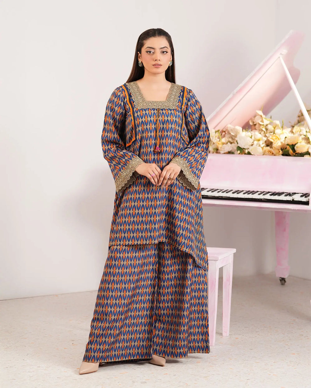2-Piece Ready-to-Wear Cotton Suit | 17307-IG-CT Sha Posh Textile