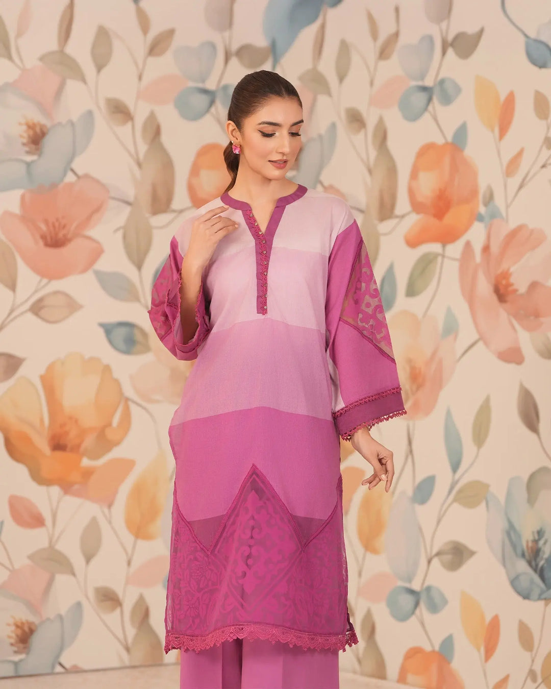 2-Piece Ready-to-Wear Lawn Suit | 17192-IG-LWN - Sha Posh Textile