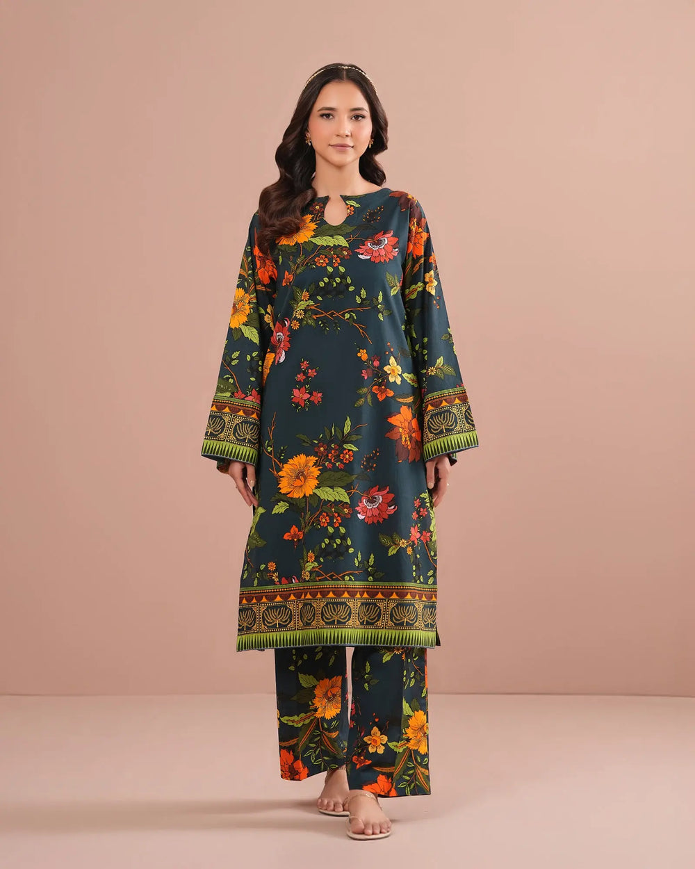 2-Piece Ready-to-Wear Lawn Suit | 17296-IG-LWN Sha Posh Textile