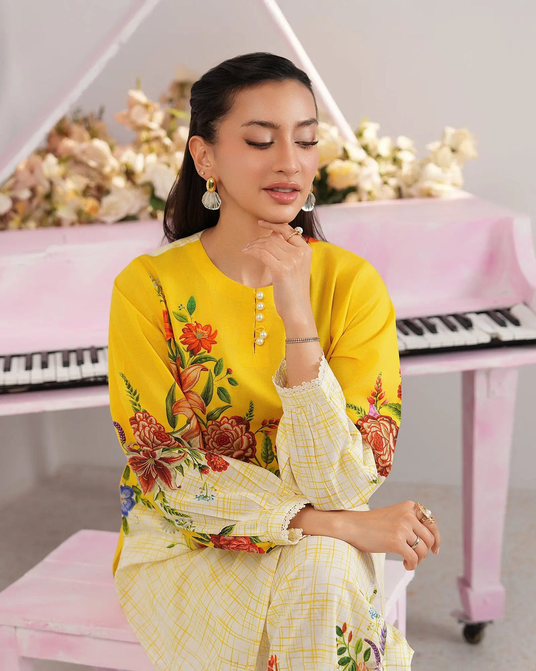 2-Piece Ready-to-Wear Lawn Suit | 17340-IG-LWN Sha Posh Textile