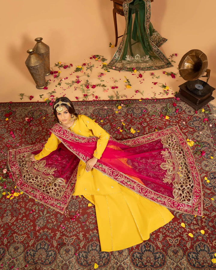 2 Piece Ready-to-Wear Plain Paper Katan Suit | 429  (Dupatta is not included) - Sha Posh Textile