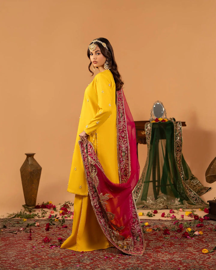2 Piece Ready-to-Wear Plain Paper Katan Suit | 429  (Dupatta is not included) - Sha Posh Textile