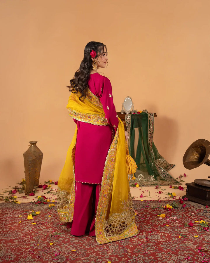 2 Piece Ready-to-Wear Plain Paper Katan Suit | 429  (Dupatta is not included) - Sha Posh Textile