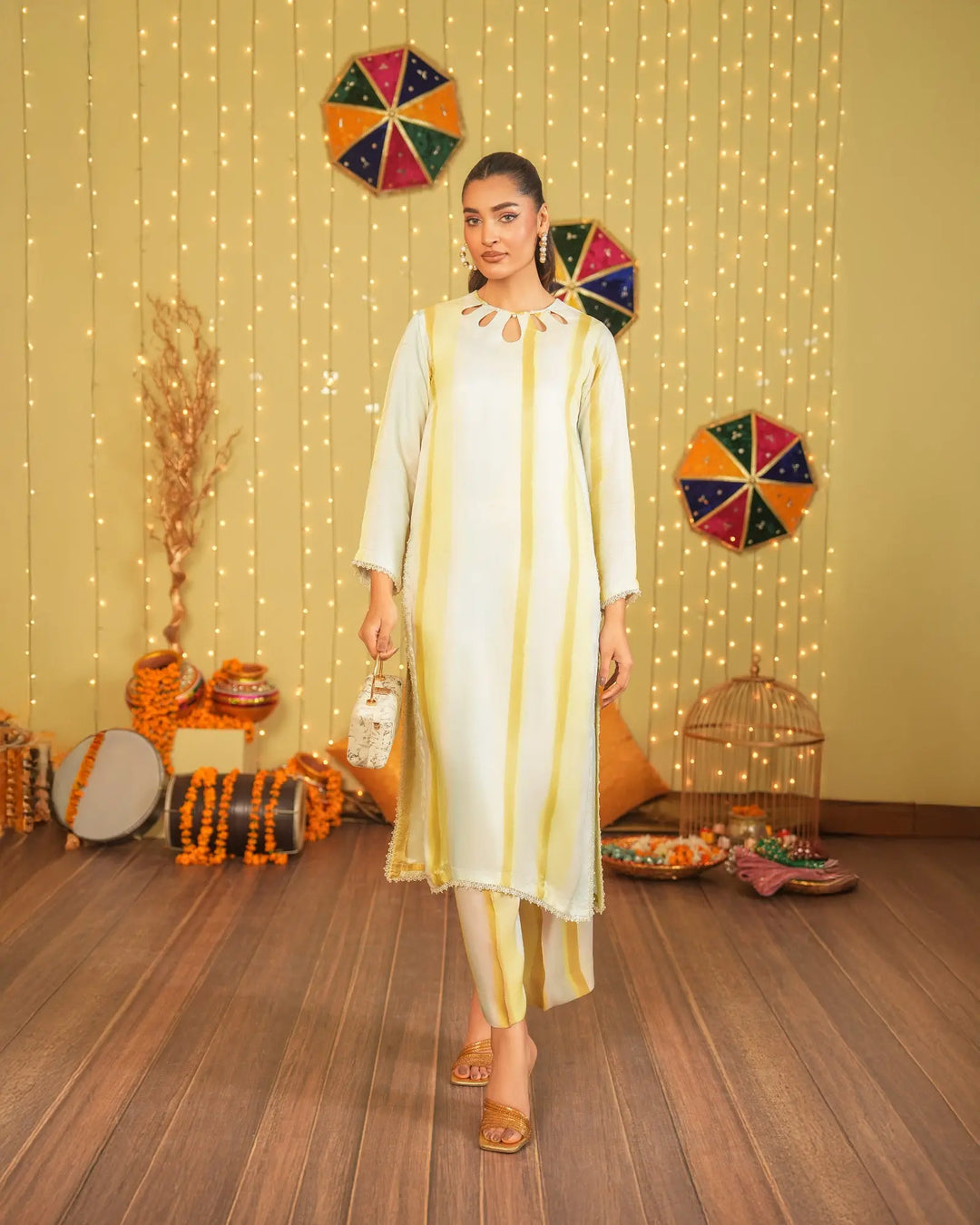 2 Piece Silk Suit Stitched | 16435-IG-SLK Sha Posh Textile
