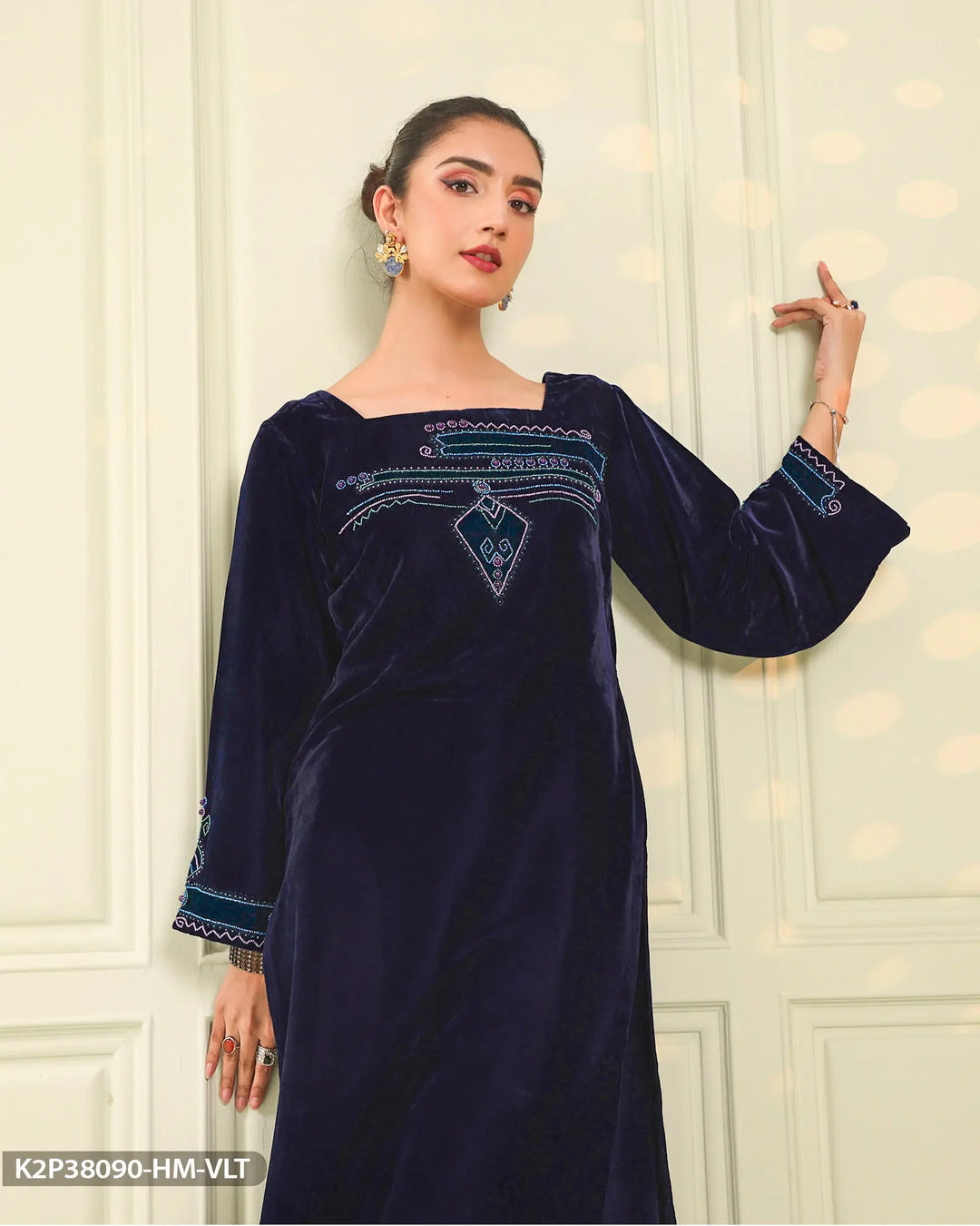 2 Piece Velvet Suit | 38090-HM-VLT Sha Posh Textile