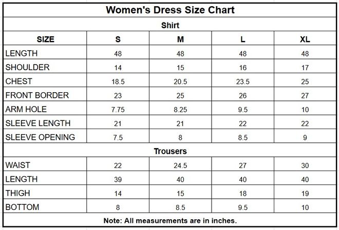 Sheesha Silk 3PC | 2303 size chart