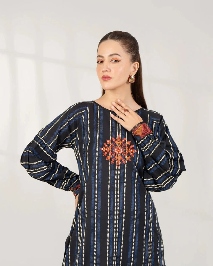 2 Piece - Printed Khaddar Suit Unstitched | UNFF-017 - Sha Posh Textile