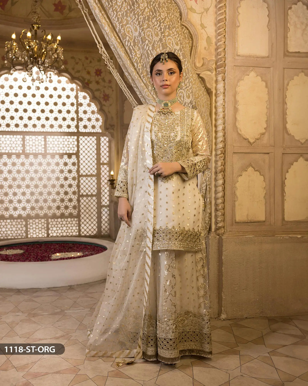3 Piece Bindi Badla Suit | 1118-ST-B.BADLA - Sha Posh Textile