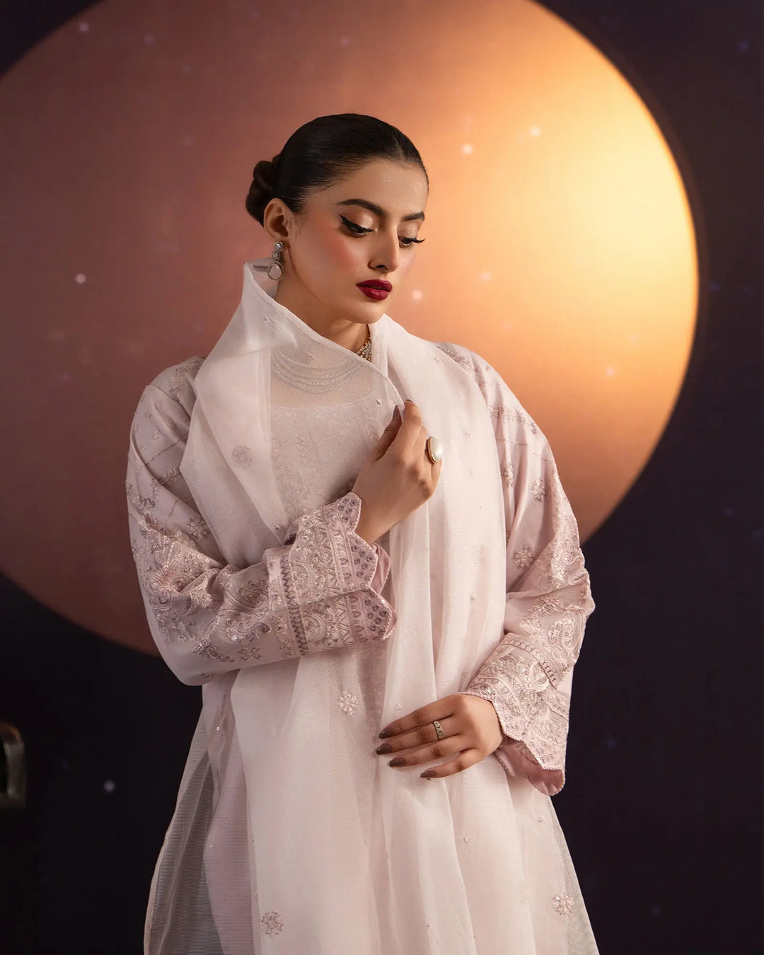 3 Piece Bori Net Suit Stitched | 2262-AF-B.NET - Sha Posh Textile