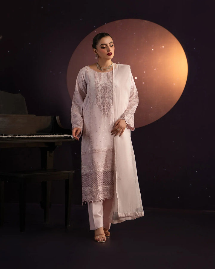 3 Piece Bori Net Suit Stitched | 2262-AF-B.NET - Sha Posh Textile