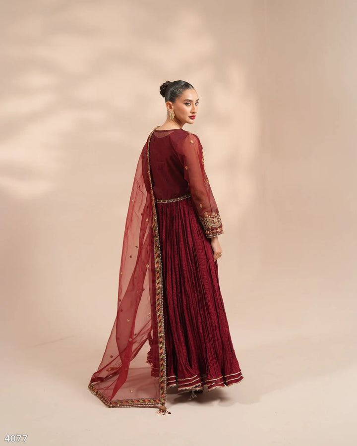 3 Piece Bori Net Suit | 4077-SJ-B.NET - Sha Posh Textile