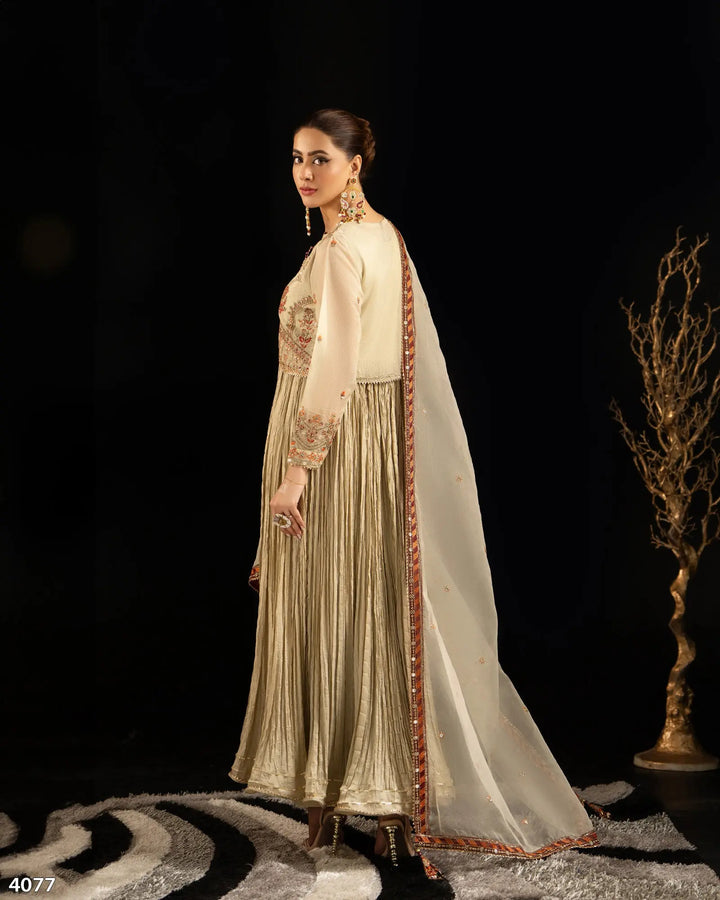 3 Piece Bori Net Suit | 4077-SJ-B.NET - Sha Posh Textile