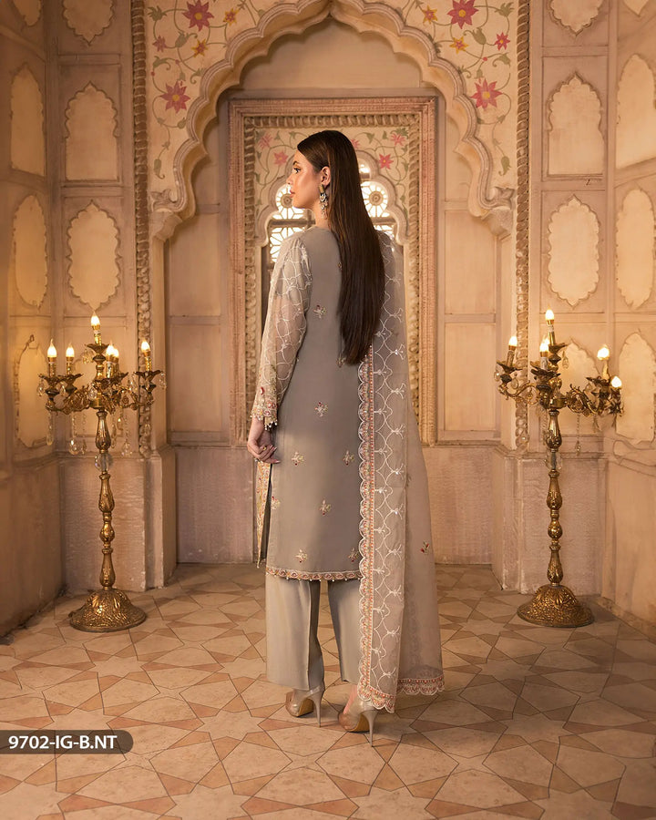 3 Piece Bori Net Suit | 9702-IG-B.NET - Sha Posh Textile