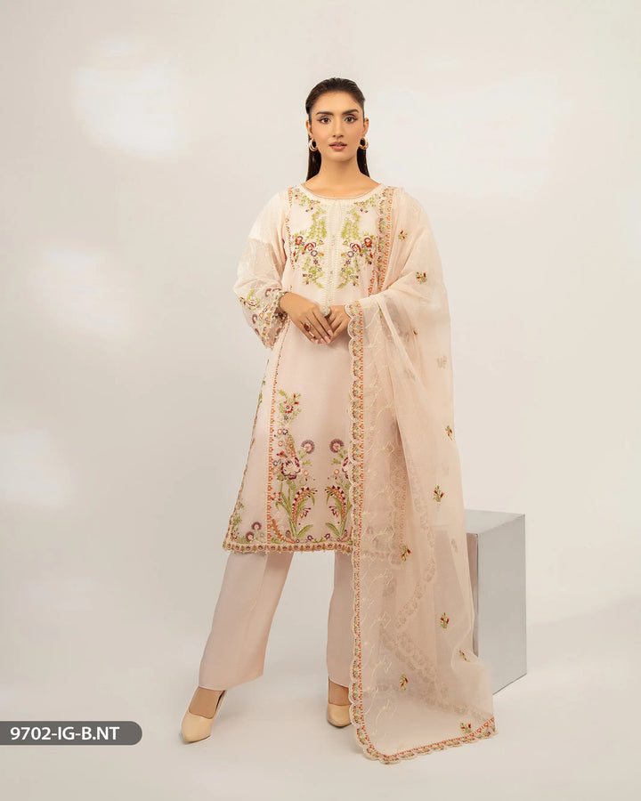3 Piece Bori Net Suit | 9702-IG-B.NET - Sha Posh Textile
