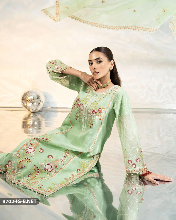 3 Piece Bori Net Suit | 9702-IG-B.NET - Sha Posh Textile