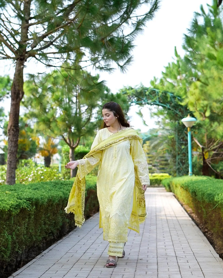 3 Piece Cambric Cotton Suit Stitched | 1116-ST-K.CT - Sha Posh Textile